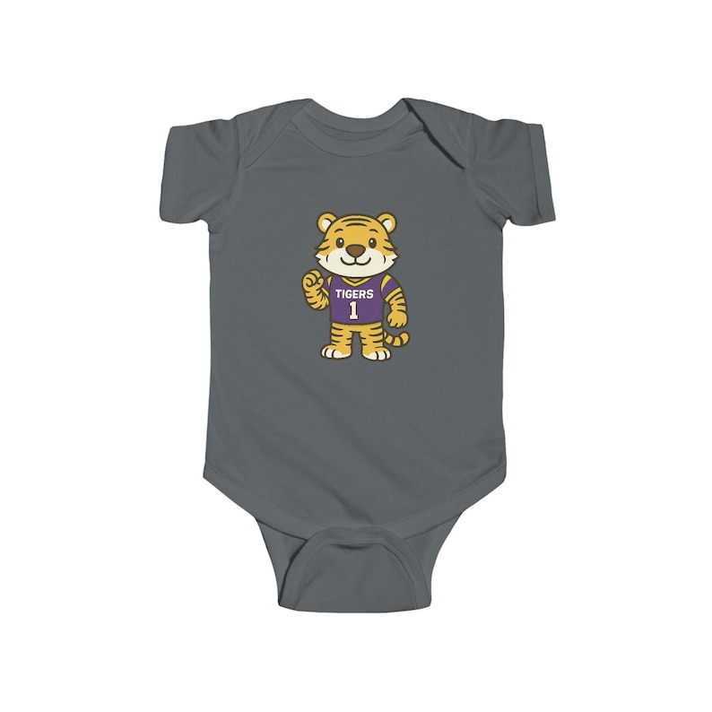Tigers Baby Bodysuit (NB-24M) | Louisiana Football Infant Jersey Onesie | Geaux Football Baby Shower Gift | Toddler Apparel image 6