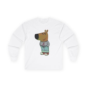 Alabama Chill Guy Shirt, Unisex Cartoon Long Sleeve Tee with Alabama Design - Fun Apparel for Fans,  Gift for College Students