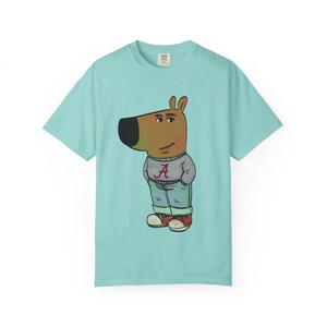 Alabama Chill Guy Shirt, Playful Character Tee, Unisex Cotton T-Shirt, Cartoon Graphic Shirt, Gift for Dog Lovers, Fun Everyday Fashion