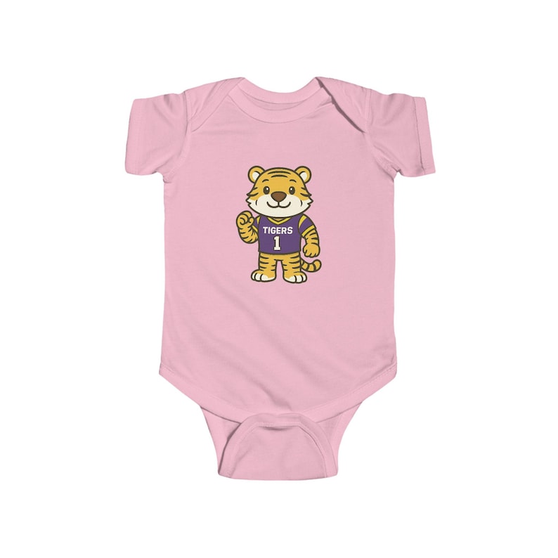 Tigers Baby Bodysuit (NB-24M) | Louisiana Football Infant Jersey Onesie | Geaux Football Baby Shower Gift | Toddler Apparel image 8