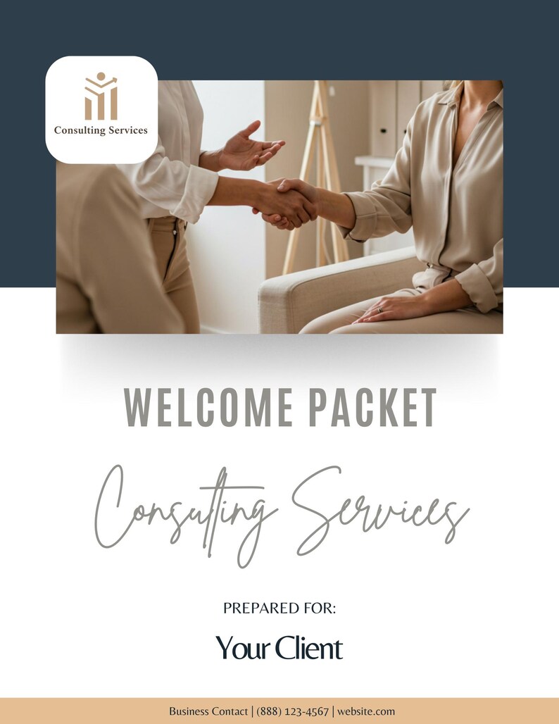 Editable Client Welcome Packet Canva Template – Prefilled Modern ...