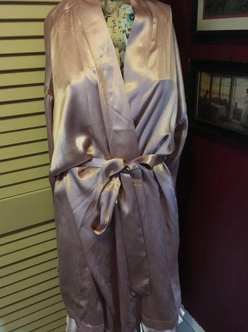 Champagne Pink Silk Marilyn Monroe by Warners Negligee /& Robe