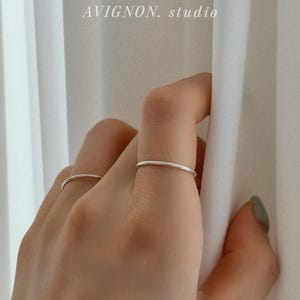 1.2 - 1.3 mm  stacking slim minimal sterling silver 925 ring. thin simple basic ring.