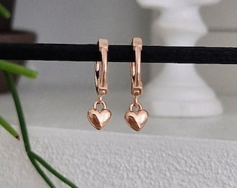 Orecchini Pendenti A Forma Di Cuore In Acciaio Inossidabile Da Donna Oro 29x23mm