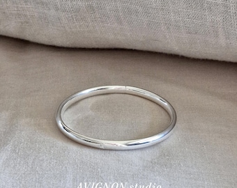 Vintage Sterling Silver Etched Hinged Bangle Bracelet SIZE 7.25 In
