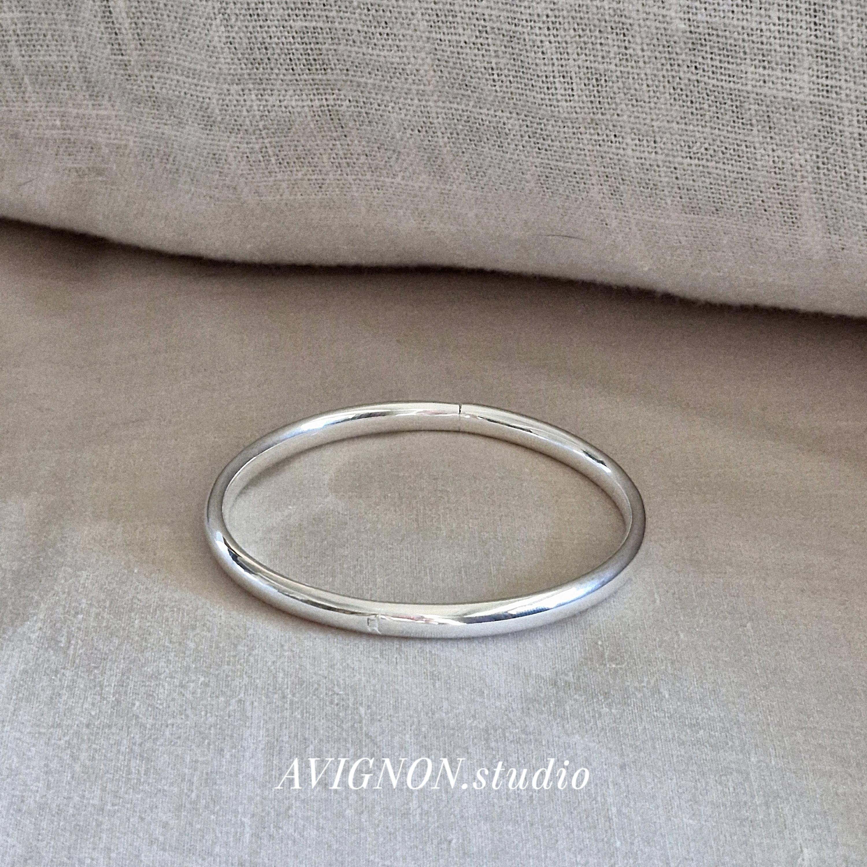 シルバーバングル ヒンジ式留め具シルバー925純銀 バングルヒンジ - Etsy 日本
