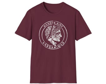 Camiseta Mundus Sine Caesaribus, cita latina, regalo de historia
