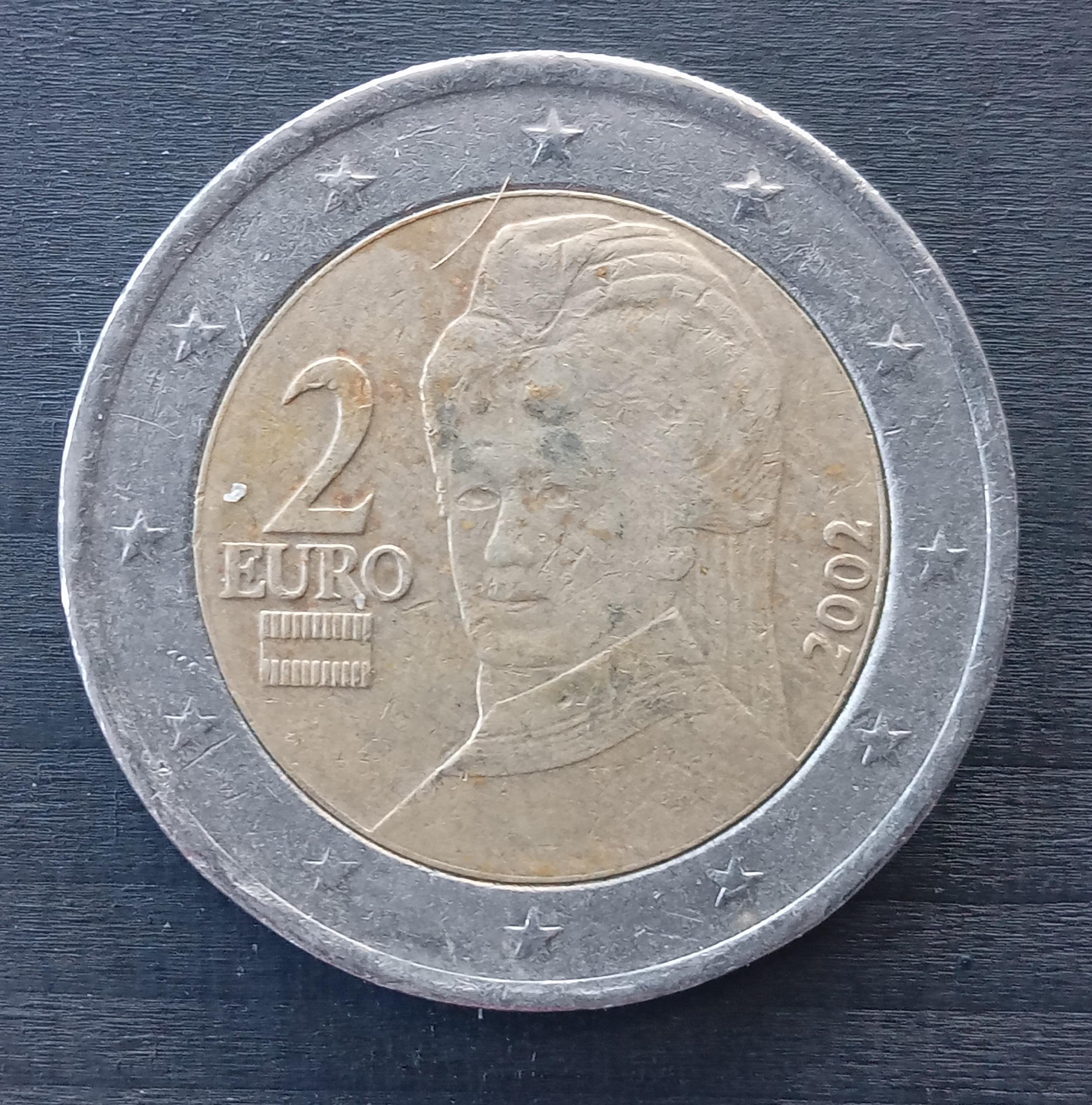 2ユーロ硬貨オーストリア 非常に希少なオーストリア 2002年 2ユーロ硬貨 - Etsy 日本