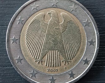 希少なドイツ2002年D 2ユーロ硬貨 - Etsy 日本
