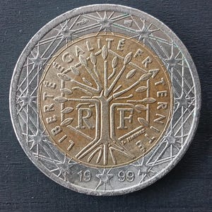 Rare French 1999  2 euro coin