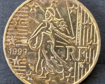 10セントユーロ(1999) 1999年フランス10セントユーロ - Etsy 日本
