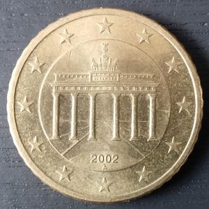 希少！50ユーロセント硬貨ドイツ 2002年ユーロコレクターズアイテム コイン4枚セット - 希少50ユーロセントコイン 2002年 ドイツ