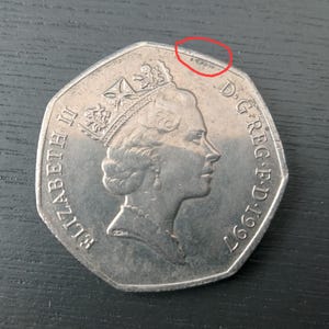 Extremely rare 1997 UK 50p coin