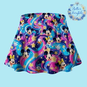 Colorful Mickey, Disney Skirt with Shorts, Pickleball Skirt, Tennis Skirt, Running Skirt, Skort, Disney Apparel, Disney Outfit