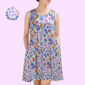 Cheerful Winnie the Pooh, Disney Dress, Ladies Dress, Summer Dress, Cruise Outfit, Disney Theme Park,  Disney Apparel, Disney Outfit