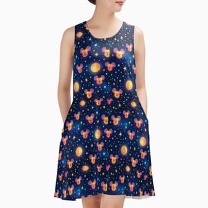 Glowing Mickey Disney Dress, Disney Dress, Ladies Dress, Summer Dress, Cruise Outfit, Disney Theme Park,  Disney Apparel, Disney Outfit