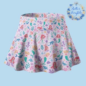 Little Mermaids, Personalized Skirt, Disney Skirt with Shorts, Pickleball Skirt, Tennis Skirt, Skort,  Disney Outfit