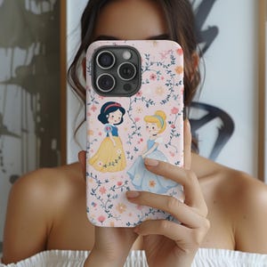 Snow White and Cinderella, UNIQUE Disney Phone Case, Disney Tough Case, Disney Phone Case for iPhone Samsung Google Pixel