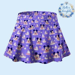 Mickey Minnie on Boats, Disney Skirt with Shorts, Pickleball Skirt, Tennis Skirt, Skort, Disney Outfit