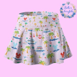 Disney Cruise, Disney Print Skirt with Shorts, Pickleball Skirt, Tennis Skirt, Running Skirt, Skort, Disney Apparel, Disney Outfit