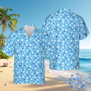 Blue Mickey Minnie Cruise, Unisex Adult Kid Disney Hawaiian Shirt, Disney Cruise Vacation Hawaiian Shirt