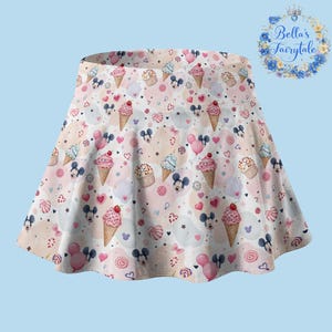 Mickey and Candies, Personalized Skirt, Disney Skirt with Shorts, Pickleball Skirt, Tennis Skirt, Skort,  Disney Outfit
