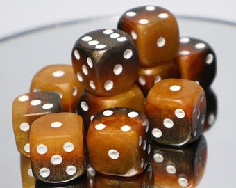 Tiger's Eye 10pc D6 Dice set