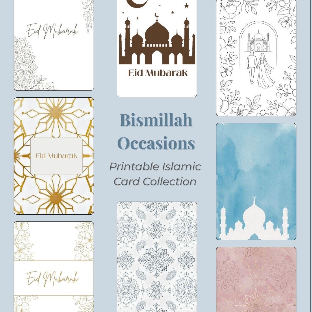 Islamic Greeting Card Bundle: Eid Mubarak, Nikah, & Blank Cards ...