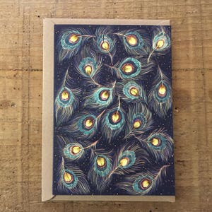 Peacock Feathers // Greeting Card