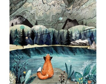 Night Lake // Greeting Card