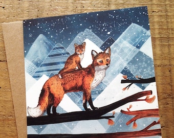 Fox Wood // Blank Greeting Card