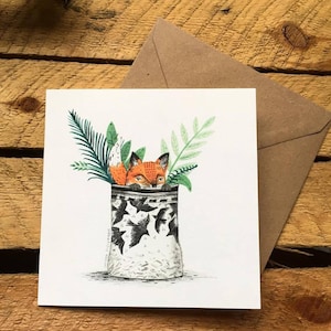 Fox Pot // Carte de voeux carrée