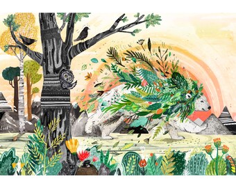 Leaf Running// Signed A4 print
