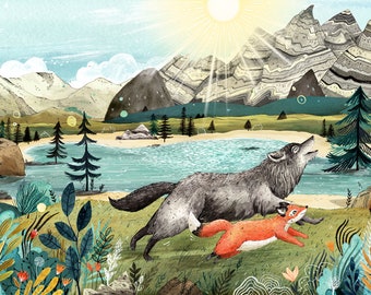 Fox & Wolf // Greeting Card