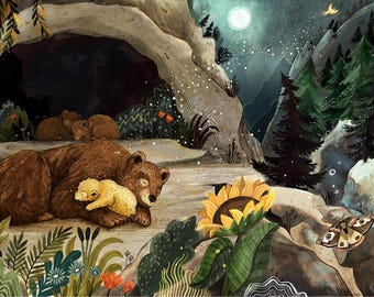 Magic Feather - Bedtime // Signed A3 Print