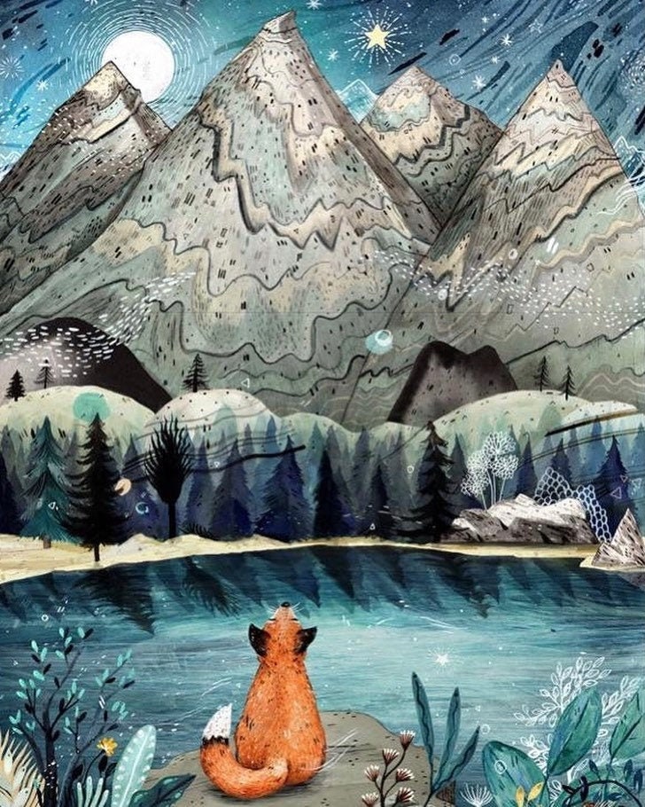 NIGHT LAKE // Signed A3 print