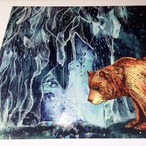 Bear Cave // Signed A4 print image 3