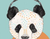 Polkadot Panda  // Signed A4 print