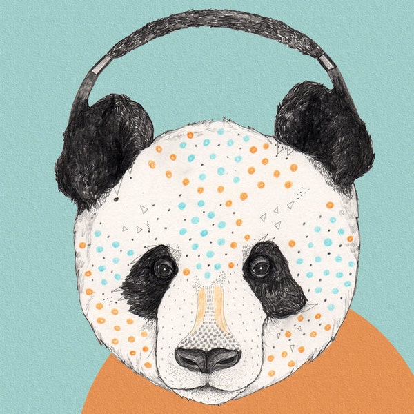 Polkadot Panda  // Signed A3 print