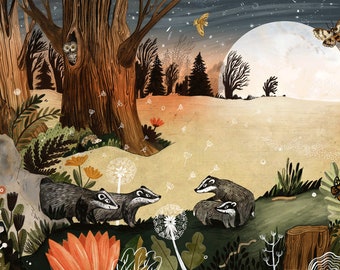 Badgers // Signed A4 print