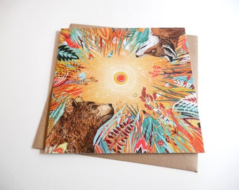 Whirlwind // Square Greeting Card