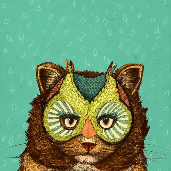 OwlCat // Signed A4 print