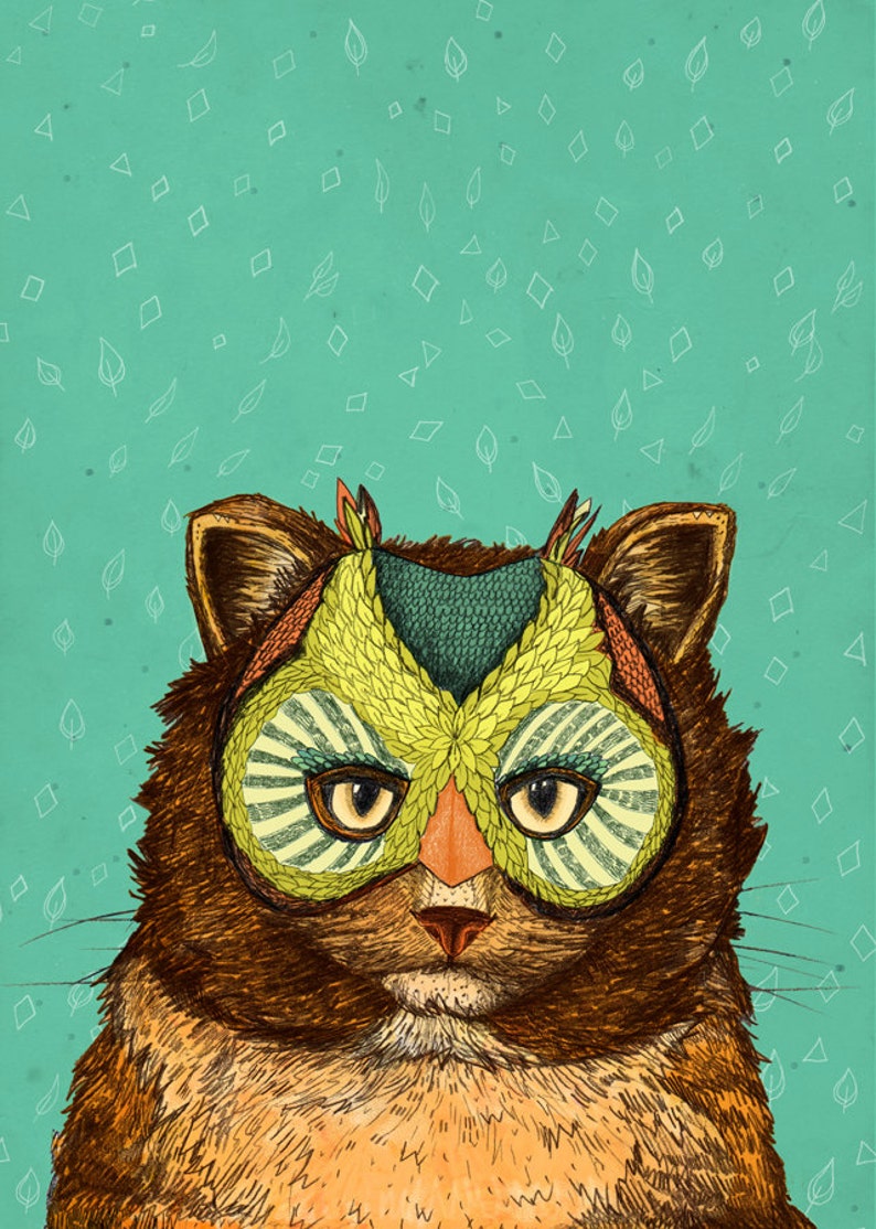 OwlCat // Signed A4 print image 1