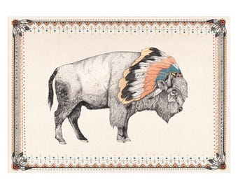 White Bison // Signed A4 print