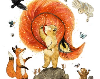 Magic Feather - Dance // Signed A3 Print