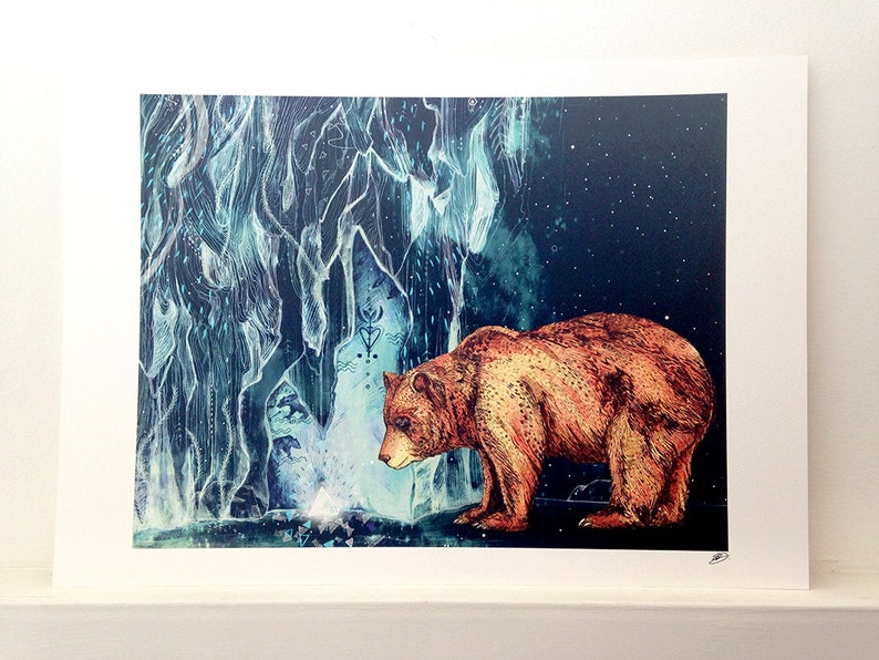 Bear Cave // Signed A4 print image 2