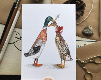 Runner Ducks // Greeting Card