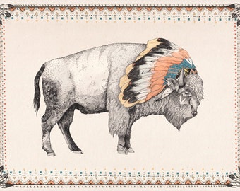 White Bison // Signed A3 print