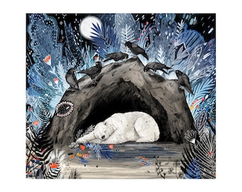 Leaf Cave // Signed A4 print
