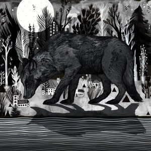 BLACK SHUCK // signed, archival quality Giclee' Print | A4 (8.27" x 11.69")